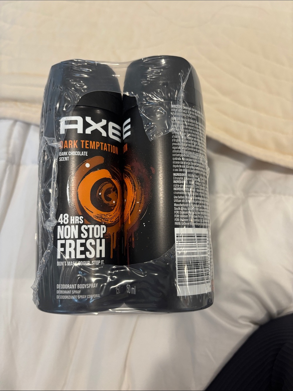AXE Dark Temptation Black & Orange Deodorant Body Spray - 48H Non Stop Fresh